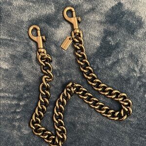 Coach gunmetal purse strap links